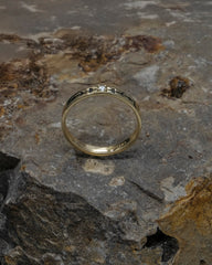 Diamond Moon Phase Ring -  Gold