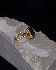 Onyx and Garnet Ring