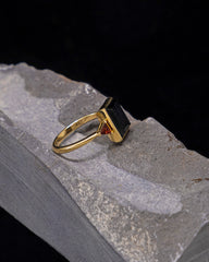 Onyx and Garnet Ring