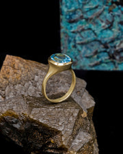 Amphora Ring with Blue Topaz