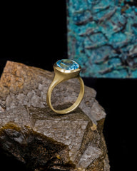 Amphora Ring with Blue Topaz