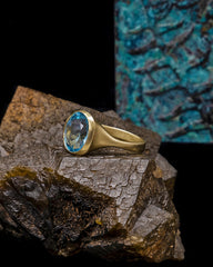 Amphora Ring with Blue Topaz