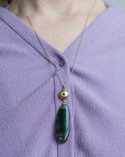 Wish Necklace with Moss Agate