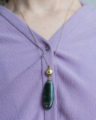Wish Necklace with Moss Agate