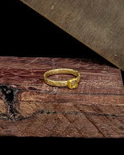 Square Yellow Diamond Ring