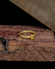 Square Yellow Diamond Ring