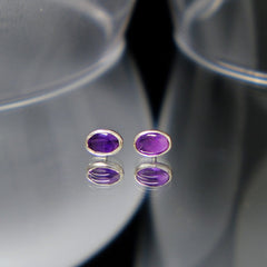 Amethyst Stud Earrings