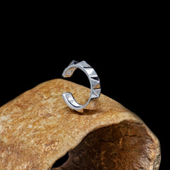 Debbie Bold Silver Spike Ear Cuff - Silver