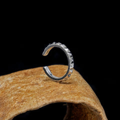 Debbie Skinny Spike Ear Cuff - Silver