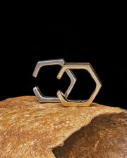 Hex Thick Ear Cuff - Gold