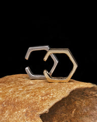 Hex Thick Ear Cuff - Gold