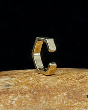 Hex Thick Ear Cuff - Gold