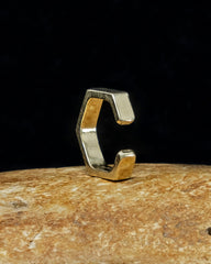 Hex Thick Ear Cuff - Gold