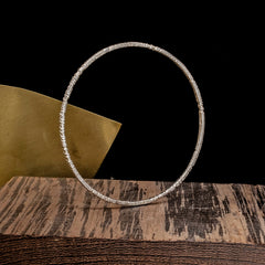 Ion Wind Bangle - Silver