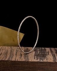 Ion Wind Bangle - Silver