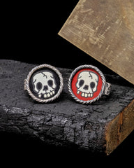 Enamel Skull Ring