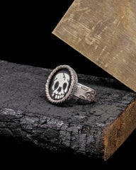 Enamel Skull Ring