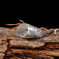 Fossil Fern Signet Ring