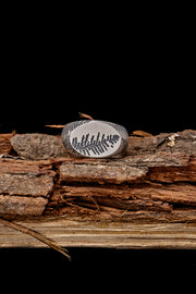 Fossil Fern Signet Ring