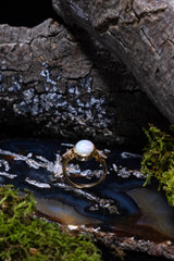 Ethiopian Opal and Diamond Ring