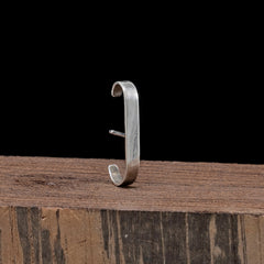 Minimalist Ear Cuff Wide Silver
