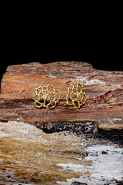Diamond Rose Stud Earrings