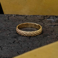 Snake Skin Ring - Gold