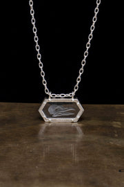 Raven Skull Intaglio Necklace