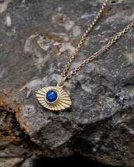 Vision Necklace with Blue Sapphire - Gold