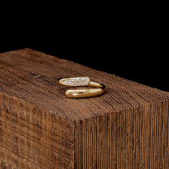 Bypass Diamond Pave Ring
