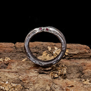 Kissing Snake Ring - Ruby Eyes