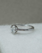 Solitaire Marquis Cut Diamond Ring White Gold