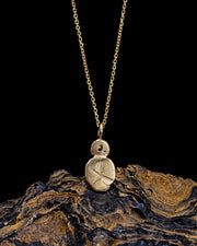 Skull with Emerald Necklace