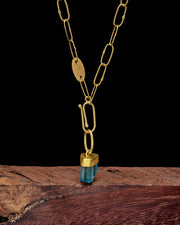 Teal Tourmaline Pendant