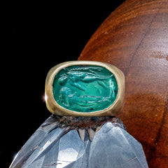 The Dancers Glass Intaglio Ring