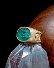 The Dancers Glass Intaglio Ring