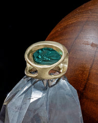 The Dancers Glass Intaglio Ring