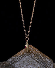 Shield Necklace - Ruby