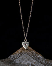 Shield Necklace - Ruby