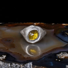 Washed Tableau Ring - Green Tourmaline