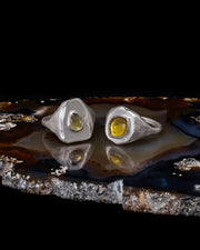 Washed Tableau Ring - Green Tourmaline