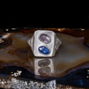 Washed Tableau Ring - Blue Sapphire & Spinel