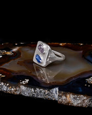 Washed Tableau Ring - Blue Sapphire & Spinel