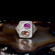 Washed Tableau Ring - Pink Sapphire & Spinel