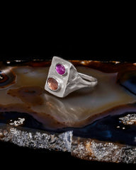 Washed Tableau Ring - Pink Sapphire & Spinel