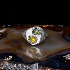 Washed Tableau Ring - Yellow Sapphire & Spinel