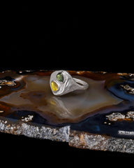 Washed Tableau Ring - Yellow Sapphire & Spinel