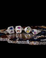 Washed Tableau Ring - Yellow Sapphire & Spinel