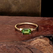 Debbie Dualis Ring - Green Tourmaline