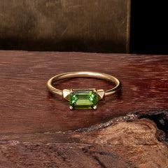 Debbie Dualis Ring - Green Tourmaline